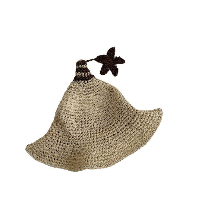 Wholesale Children's Straw Hat Personalized Sunshade Sunscreen Elf Hat