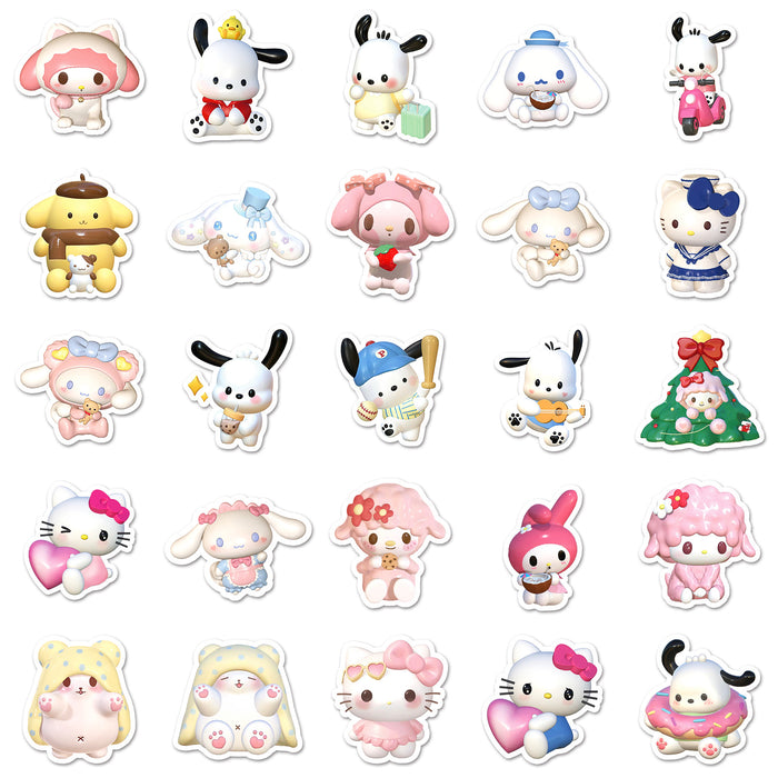 Wholesale 50pcs cartoon cute cat phone case stickers