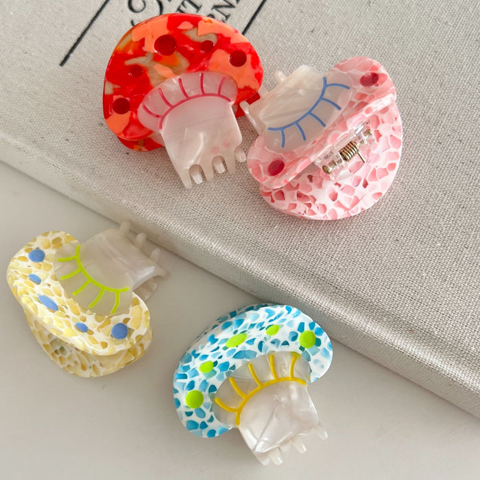 Wholesale Cute colorful mushroom hairpin female fashion small fresh bangs grabbing clip niche sweet back of the head hair accessories