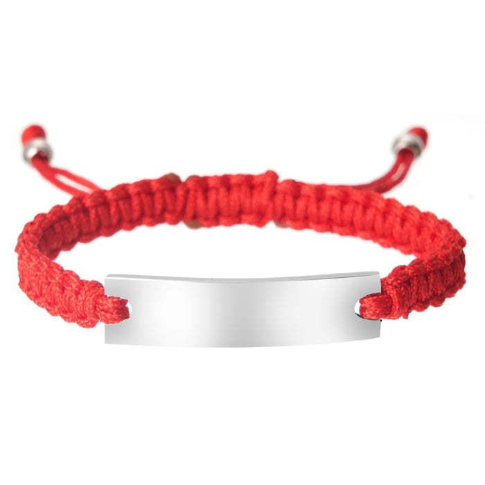 Wholesale Woven Bracelet Set Stainless Steel Color Engraved Pattern Marking Woven Bracelet