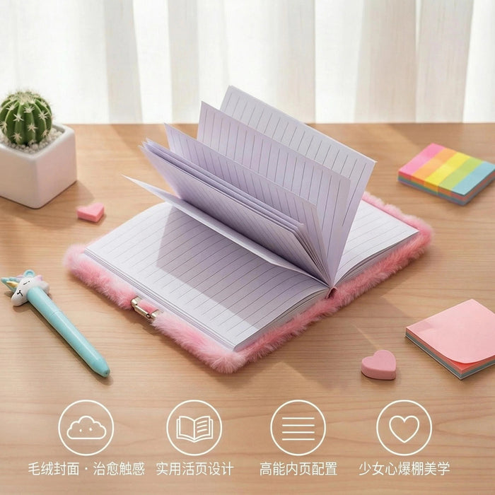 Wholesale Lockable Unicorn Notebook for Students Fun Diary with Key Lock Cute Animal Design Gift
