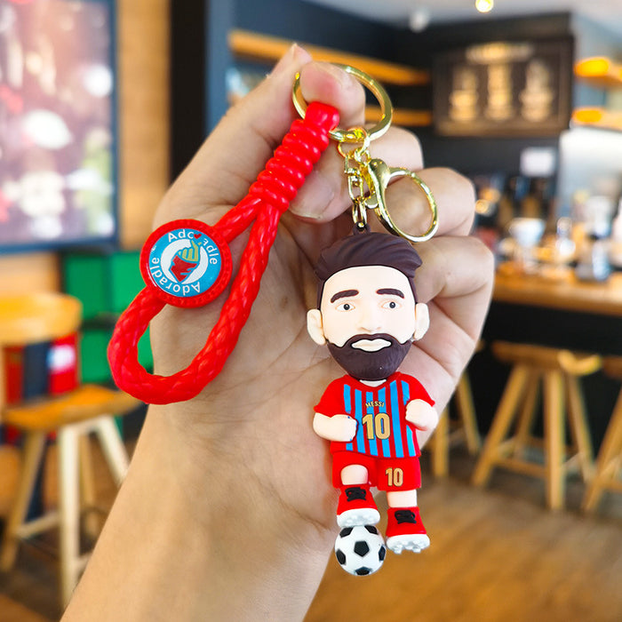 Wholesale Rubber Cartoon Doll Jersey Keychain JDC-KC-Tingm183