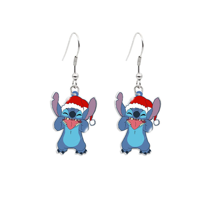 Wholesale Cartoon Christmas Stainless Steel Earrings JDC-ES-XiangL043