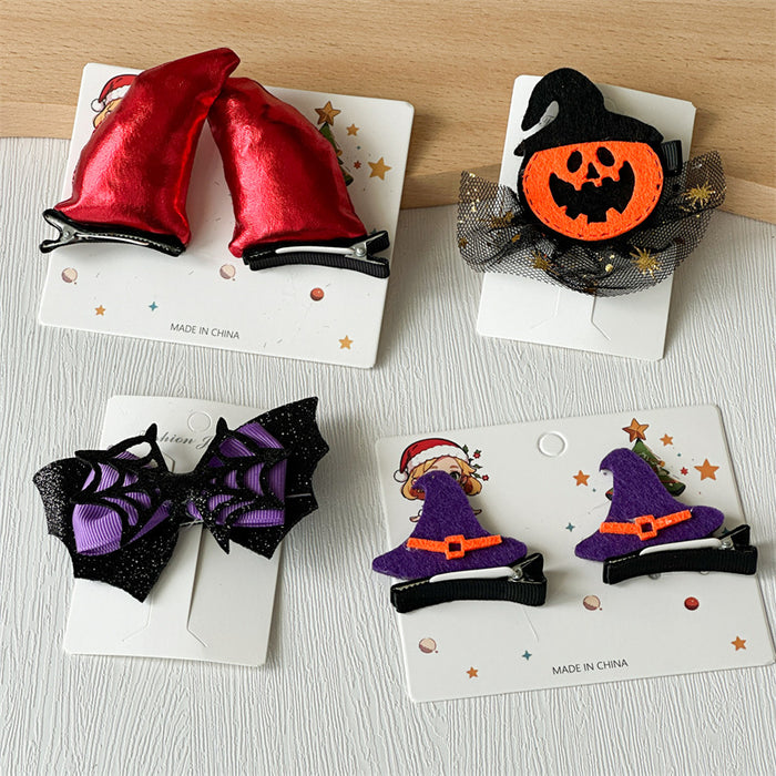 Wholesale Halloween New  Hairpin,   Pumpkin Headdress,  Holiday Supplies,  Mesh Little Monster Hairpin,  Funny Little Gift