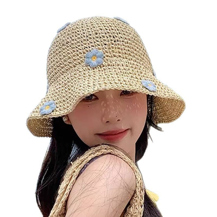 Wholesale Grass hat beach sunshade sun hat straw woven vacation cool hat big brim