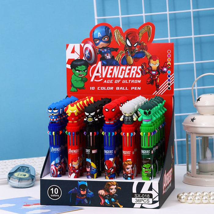 Wholesale Cute Cartoon 10-Color Clickable Ballpoint Pen