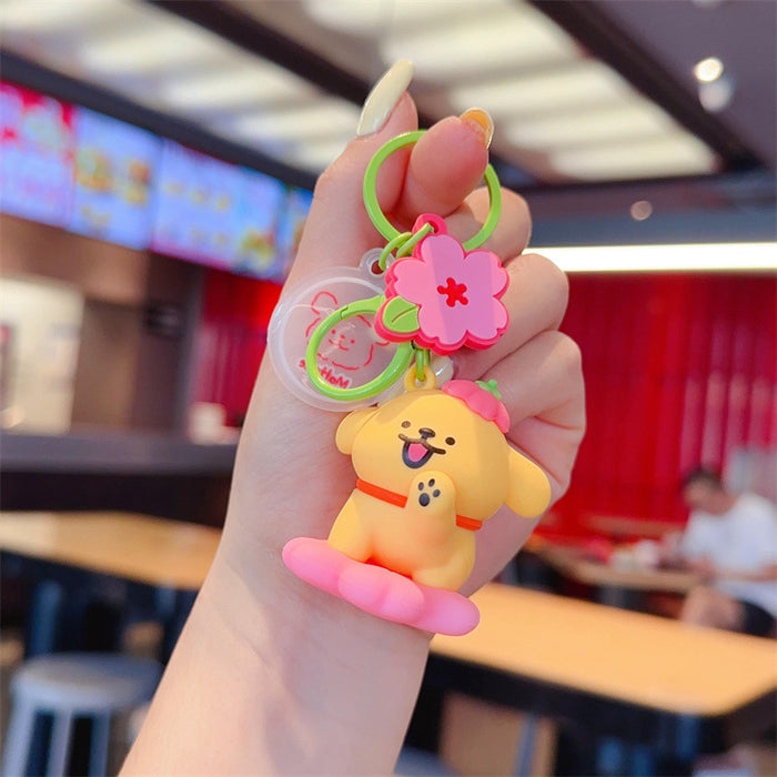 Wholesale Cute lines puppy key chain