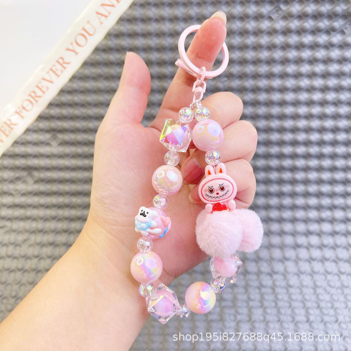 Wholesale Cartoon Pom-Pom Phone Charm Keychain