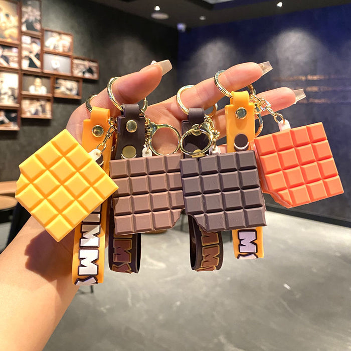 Wholesale Biscuit keychain school bag pendant cute creative couple bag pendant