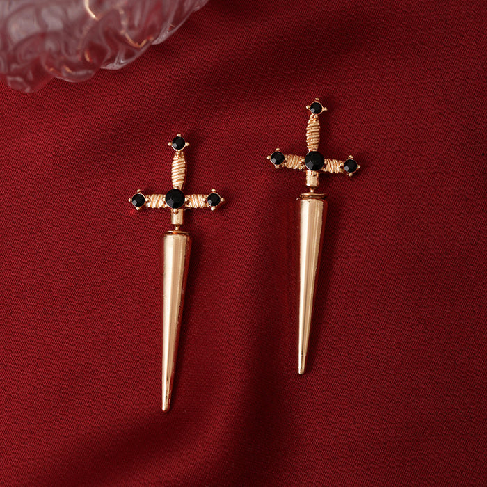 Wholesale Vintage Street Photography Crystal Earrings with Earrings