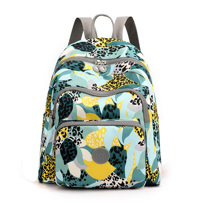 Wholesale Casual large capacity backpack for women fashion printed travel backpack nylon fabric commuter trendy backpack