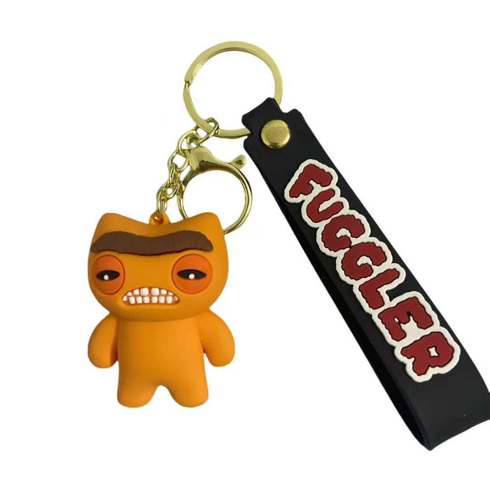Wholesale Cute Monster Doll PVC Soft Rubber Tooth Treasure Ugly Cute Funny Keychain Blind Box Accessories