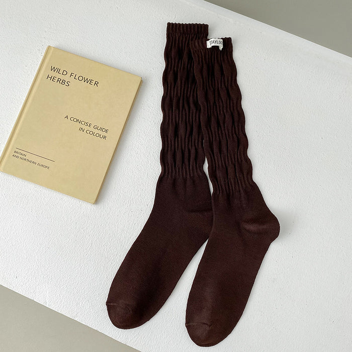 Wholesale Socks pile socks versatile fabric label letter long socks