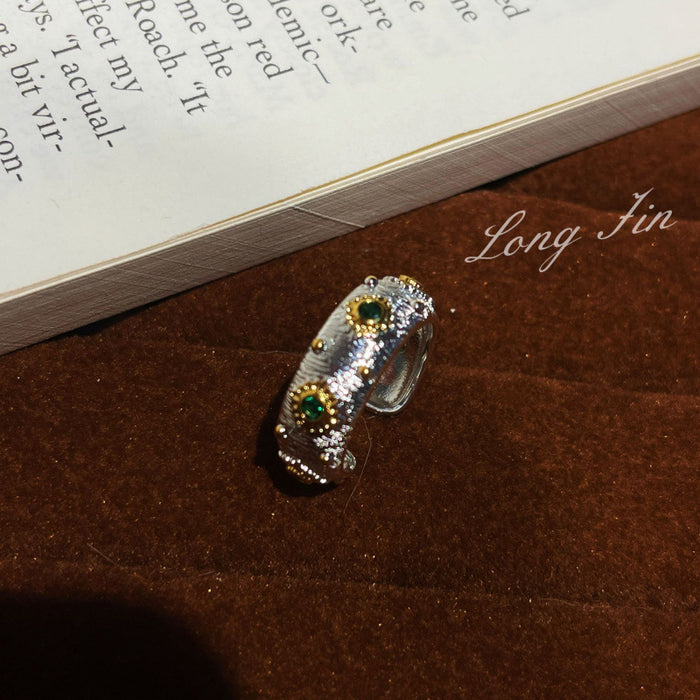 Wholesale Cross Flower Ring Diamond Four-Leaf Clover Ring