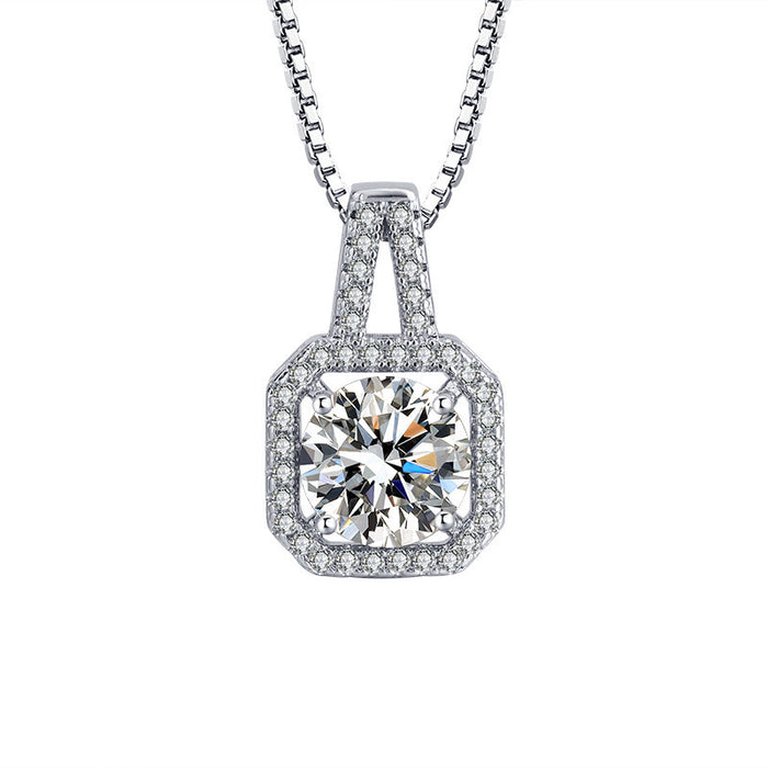 Wholesale Three piece zircon set earrings ring necklace women's pendant collarbone chain