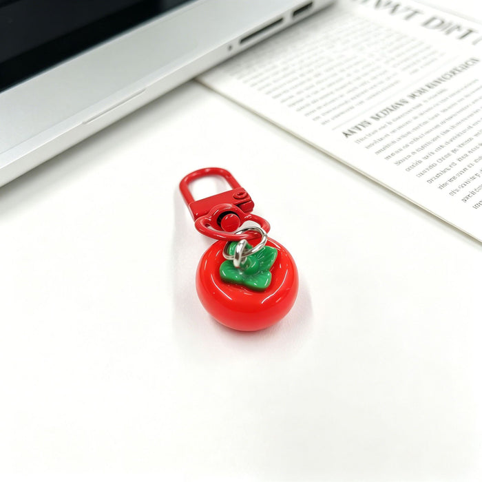 Wholesale Resin Fruit Keychain Cute Durian Blueberry Strawberry Pendant MOQ≥5
