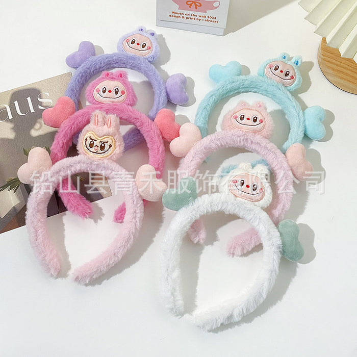 Wholesale Cute Cartoon  Plush Hair Hoop Girl Wash Face Non-slip Pressure Hair Hoop Out All-match