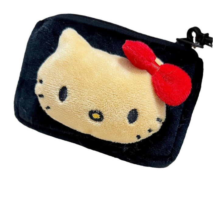 Wholesale Black Leather KT Coin Purse Headset Storage Bag Creative Portable Cartoon Bag
