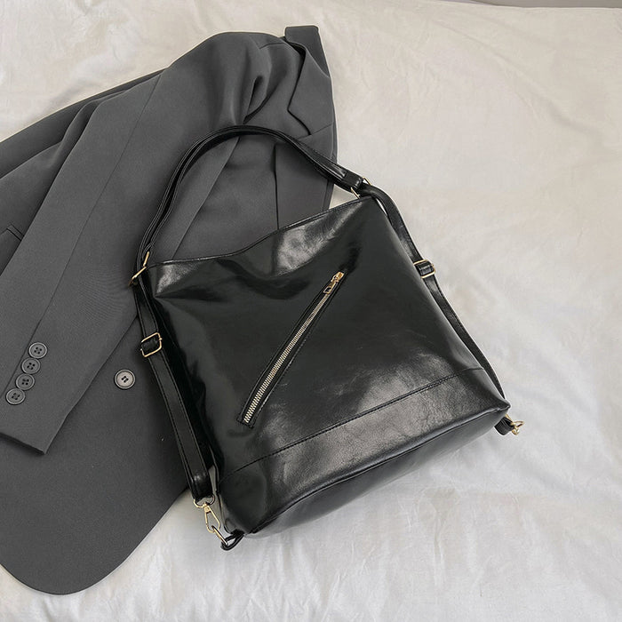 Wholesale PU Contrast Color Chain Shoulder Messenger Bag Bucket Bag JDC-SD-Shens040