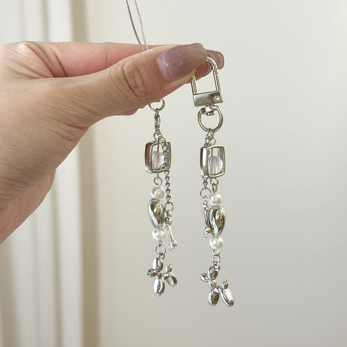 Wholesale Dog Mobile Phone Chain Worker Beaded Key Chain Goo Ben Hanging Chain