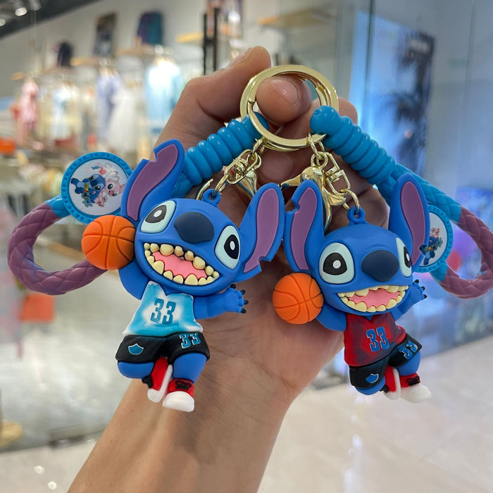 Wholesale Cartoon sports keychain cute doll car bag keychain circle small gift wholesale