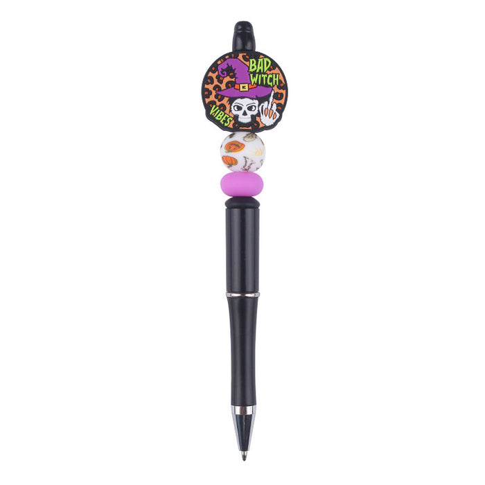 Wholesale Halloween Cartoon Silicone Plastic Bead Pen JDC-PN-GuangTian008