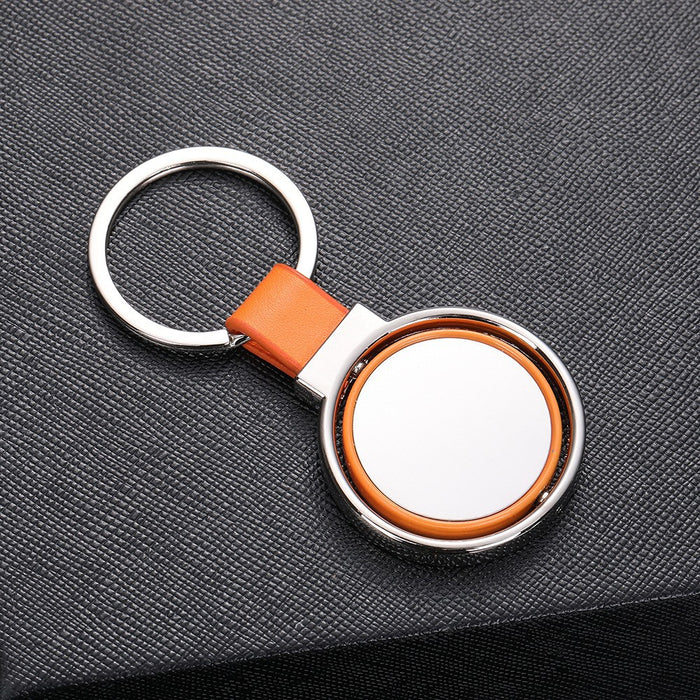 Wholesale Small gift keychain pendant leather keychain rotating leather keychain