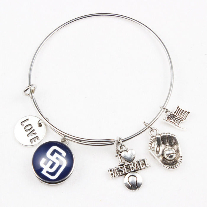 Wholesale Team bracelet alloy baseball glove small pendant bracelet