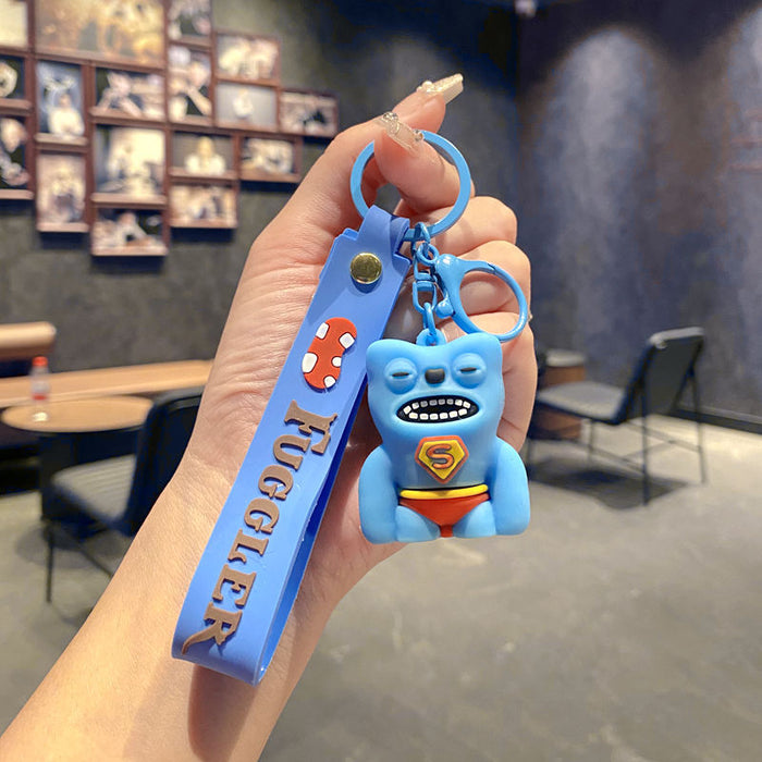 Wholesale Funny cute tooth monster cartoon keychain tooth monster pendant