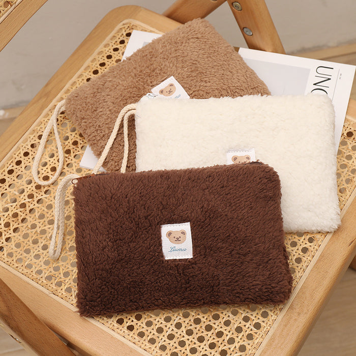 Wholesale Storage bag, small bag, portable plush makeup bag, large capacity travel storage bag