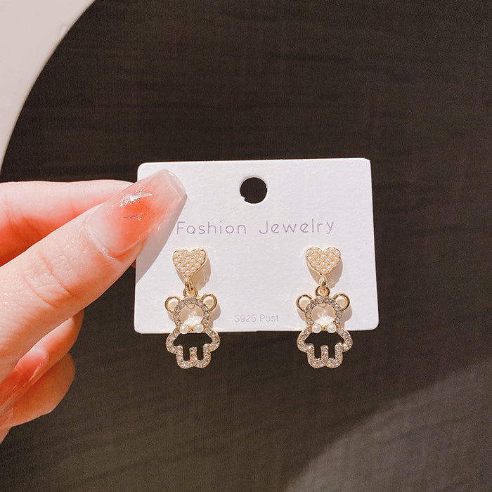 Wholesale Silver needle earrings, small and simple earrings, versatile ear accessories