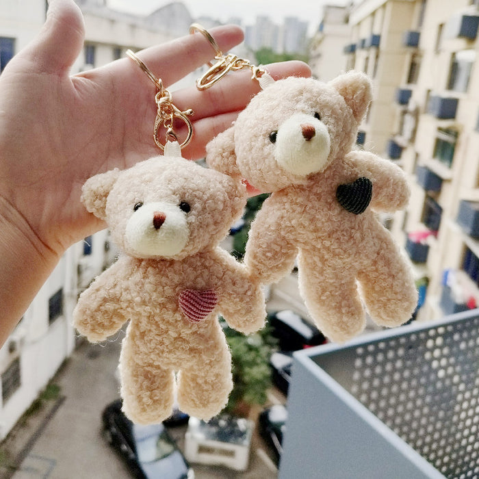 Wholesale Pearl Plush Teddy Bear Plush Toy Keychain Pendant Kindergarten Toy Small Gift Wedding Event JDC-KC-RC001