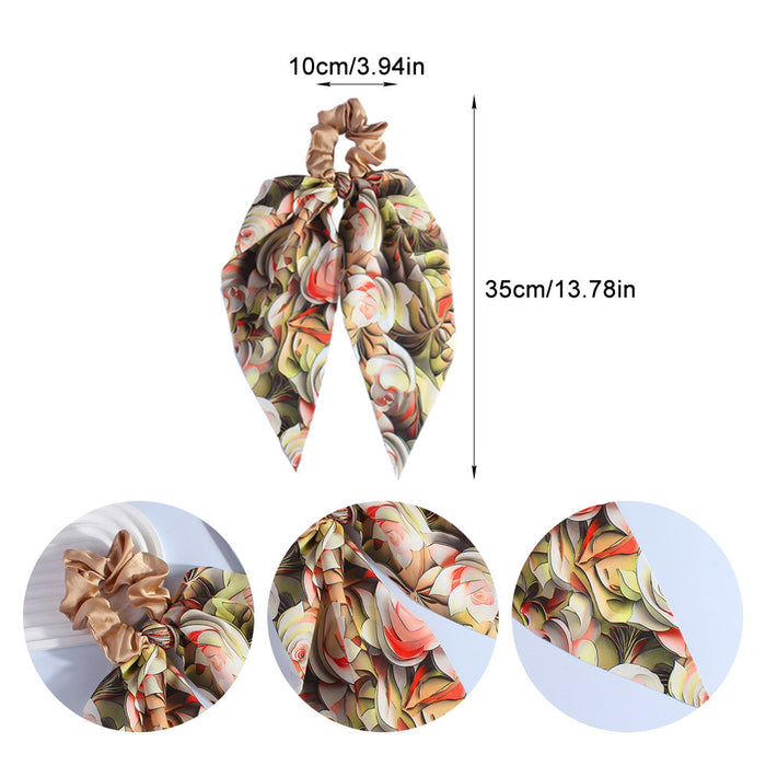 Wholesale large flower large intestine hair band fabric ribbon headdress