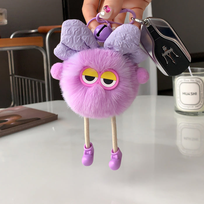 Wholesale Imitation rabbit fur car keychain backpack pendant
