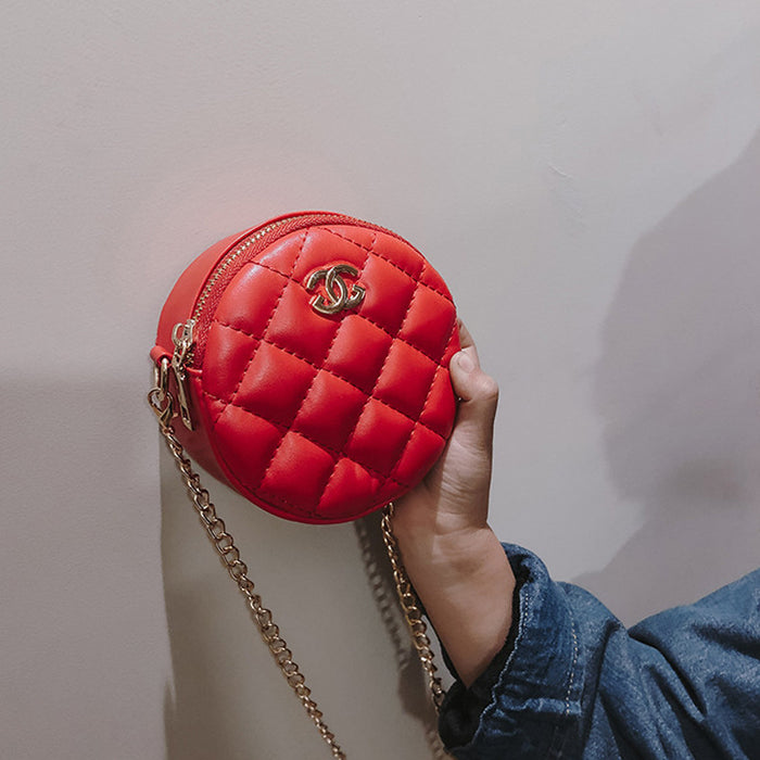 Wholesale Round chain small bag, fashionable crossbody cross bag
