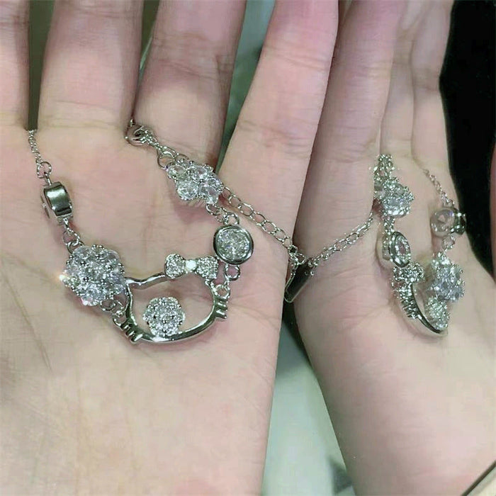 Wholesale copper cute flash diamond bracelet JDC-BT-DFN002