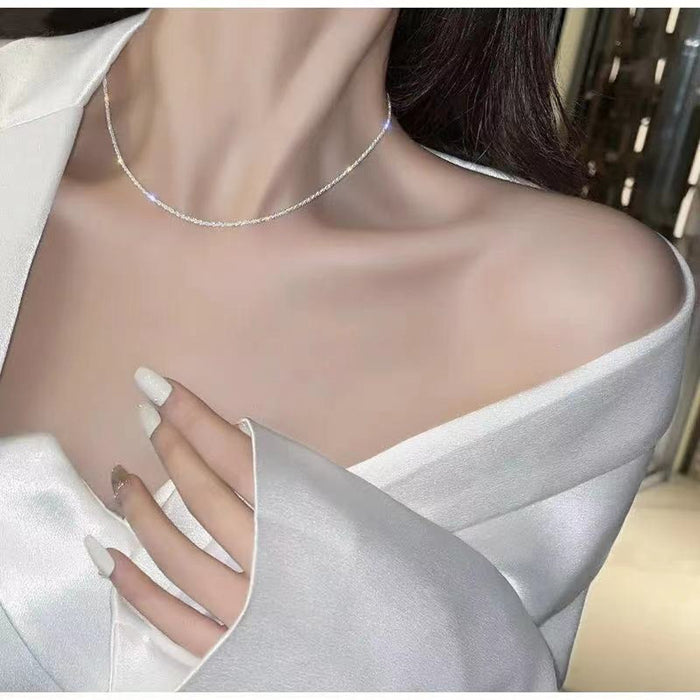 Wholesale Necklace collarbone chain necklace simple plain chain