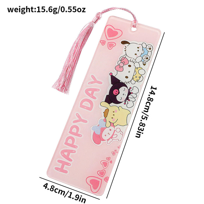 Wholesale cartoon cute cat acrylic tassel bookmark