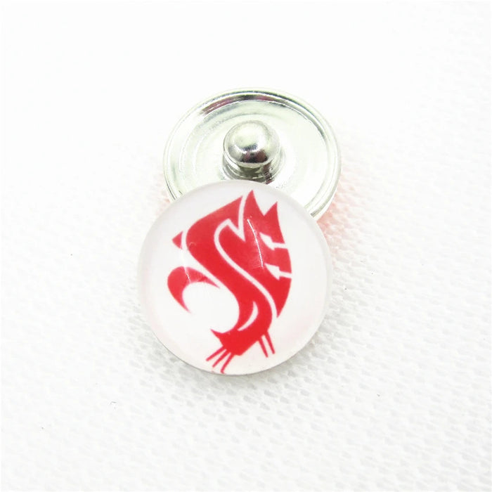 Wholesale  18mm snap button University League team logo