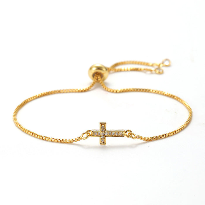 Wholesale Zircon Micro-inlay Hollow Design Bracelet