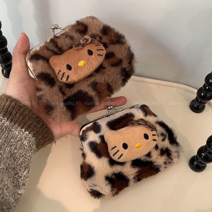 Wholesale Print Coin Purse Plush Storage Bag