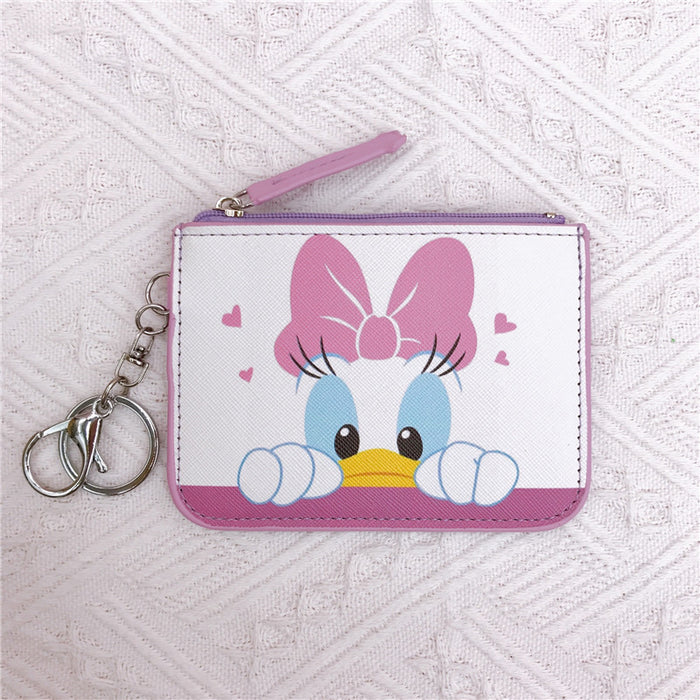 Wholesale PU Cartoon Printing with Key Ring Coin Card Holder JDC-WT-YaLL015