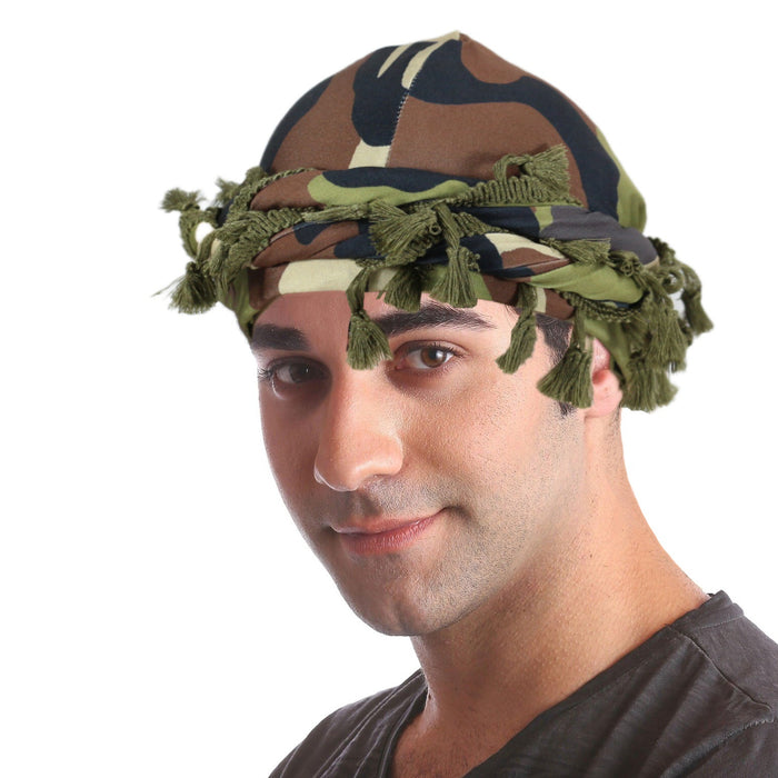 Wholesale Camouflage printed headscarf hat, men's and women's street trend pullover hat color