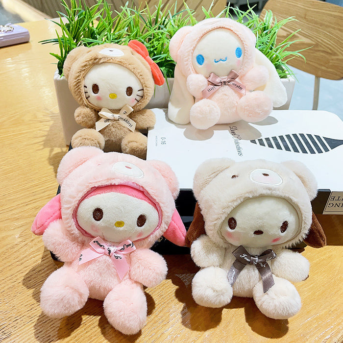 Wholesale Cute cross-dressing bear plush pendant doll doll cartoon keychain plush toy