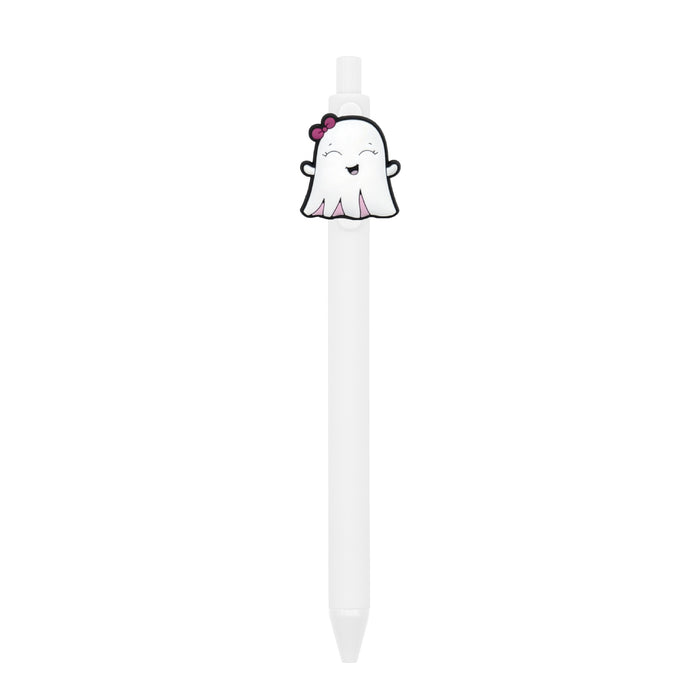 Wholesale  Ghost Polka Dot PVC Soft Gel Retractable Ballpoint Pen MOQ≥10
