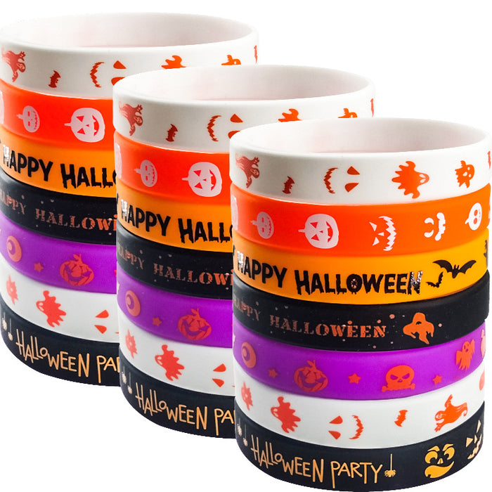 Wholesale  Silicone Bracelet Theme Party Funny Ghost House Skull TrickorTreat Rubber Bracelet