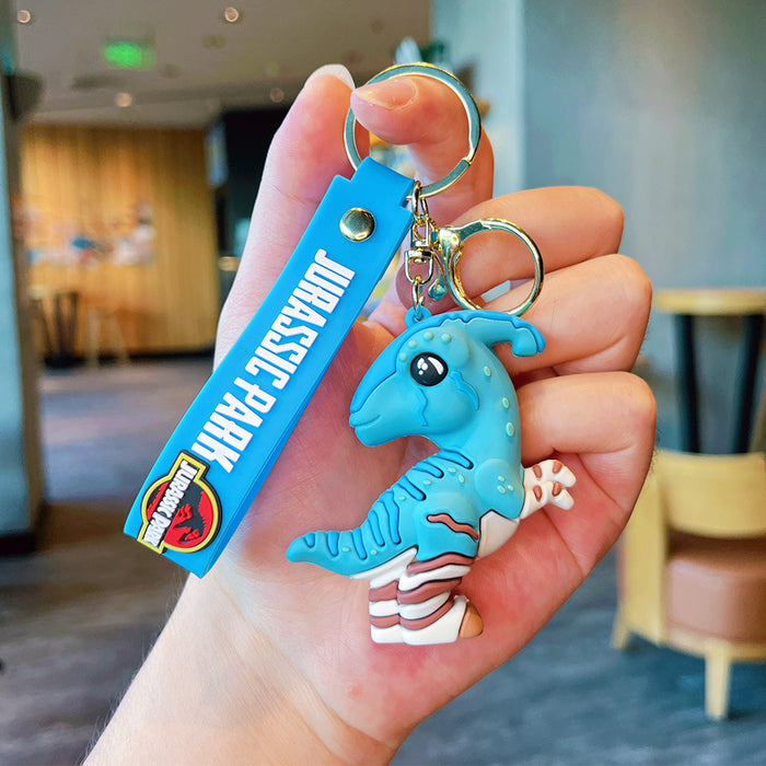 Wholesale Cartoon little dinosaur keychain doll car keychain souvenir school bag pendant small gift