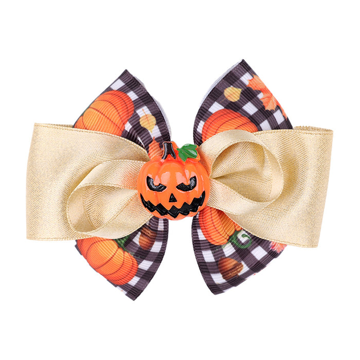 Wholesale Cross-Border New Children' s Bow Hairpin  Pumpkin Head Witch Hat Creative Funny Duckbill Clip Hair Accessories