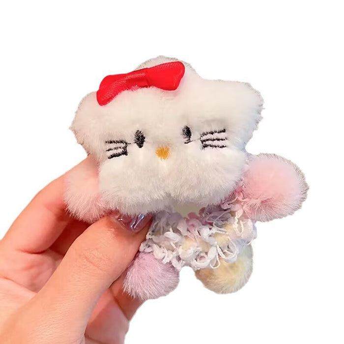 Wholesale Cute cartoon headband, plush headband, children's headband, tied ponytail, meatball headband accessories