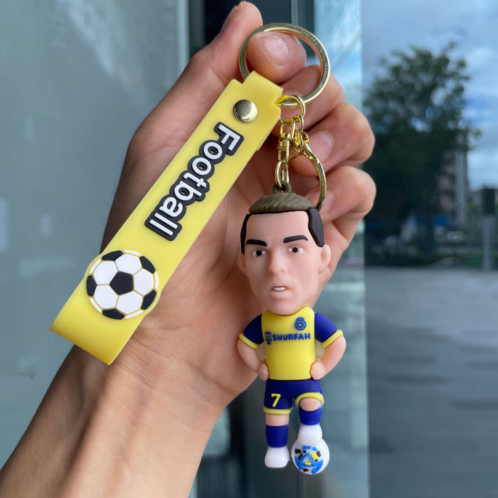 Wholesale Cartoon Football Keychain Doll Pendant Bag Car Keychain Small Gift